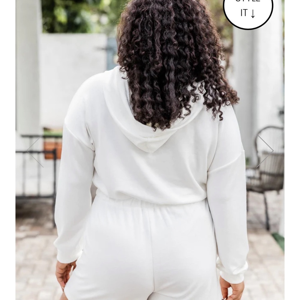 Pink Lily White Hooded Romper - Picture 8 of 11